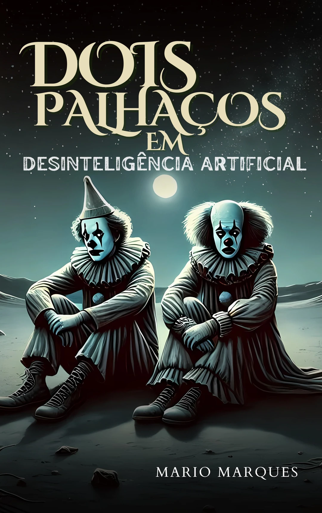 Capa de Dois palhaços em desinteligência artificial