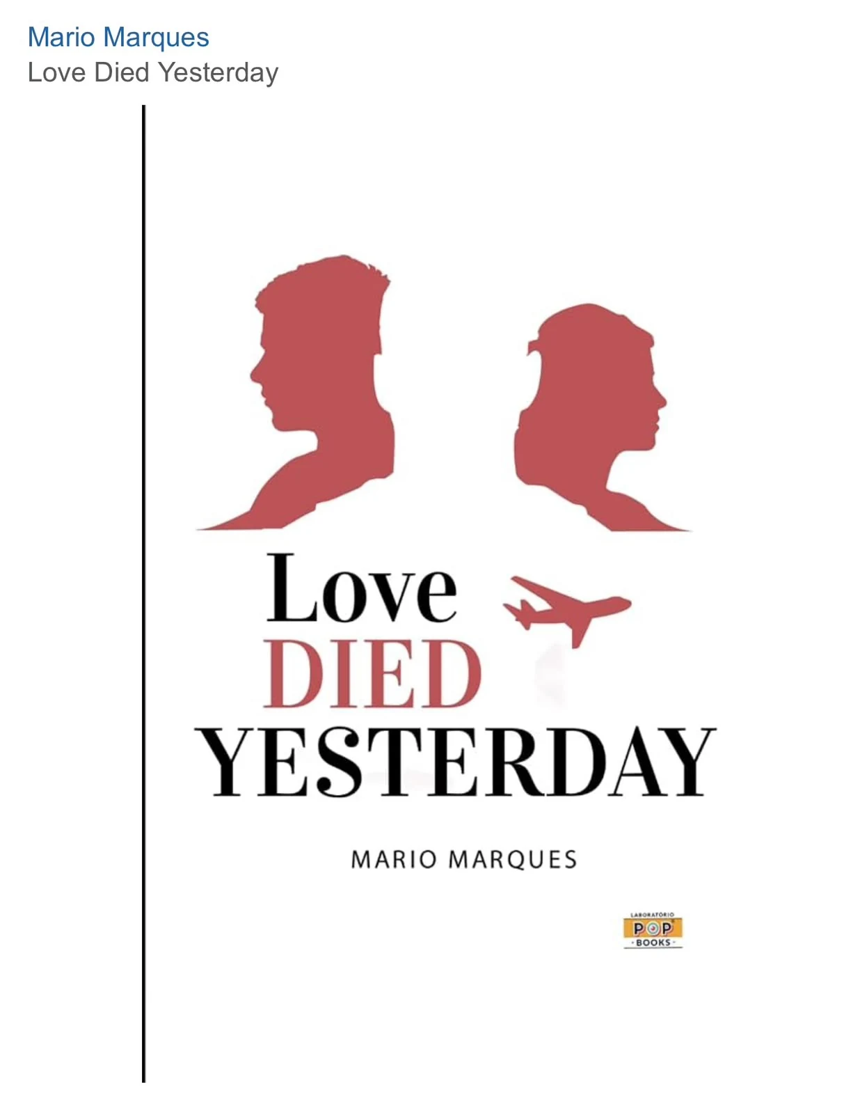 Capa de Love Died Yesterday